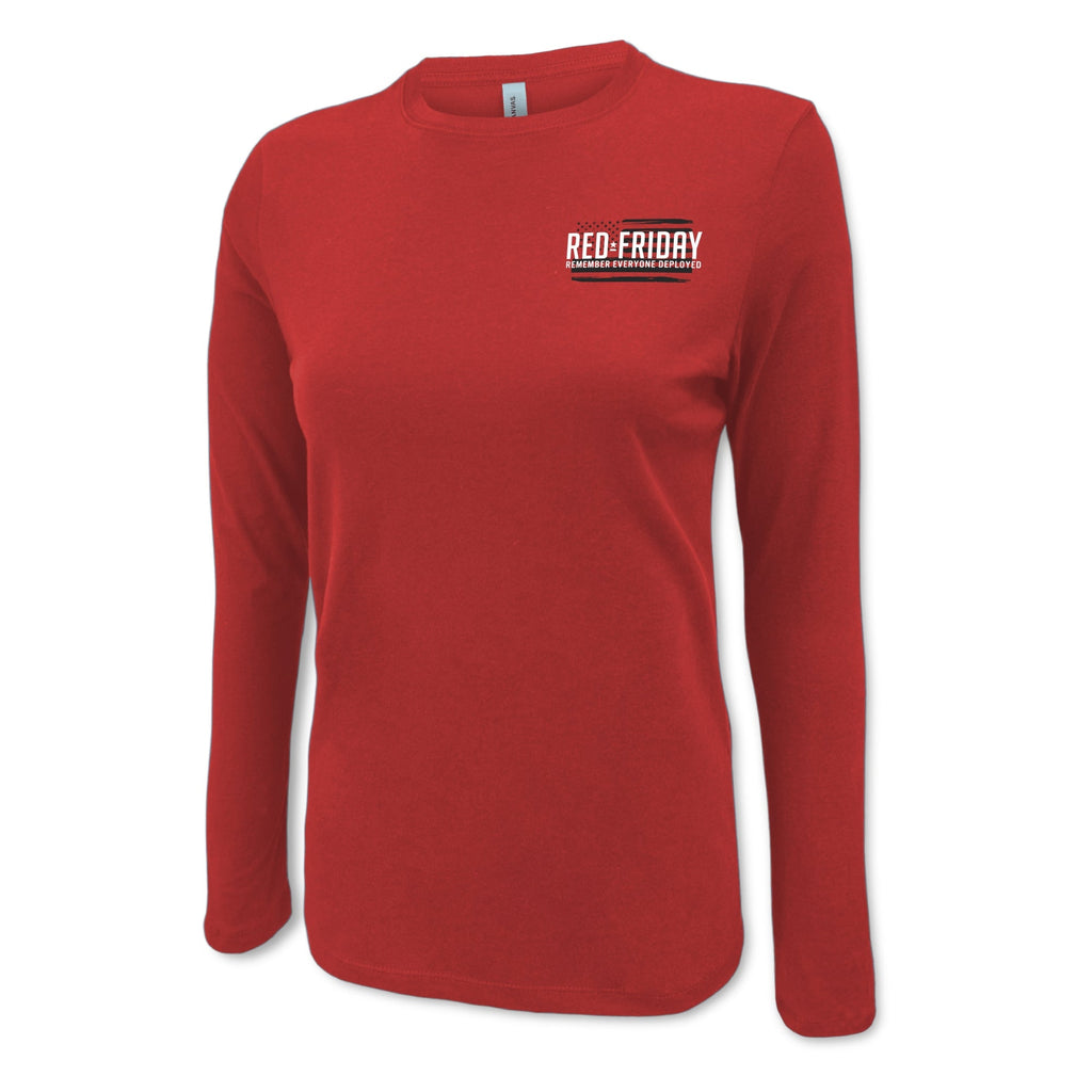 RED Friday Ladies Long Sleeve T-Shirt (Red)