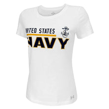 Load image into Gallery viewer, United States Navy Ladies Under Armour T-Shirt (White)
