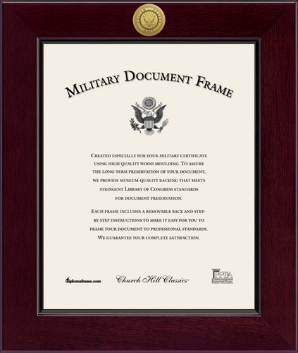 U.S. Navy Century Gold Engraved Certificate Frame (Vertical)