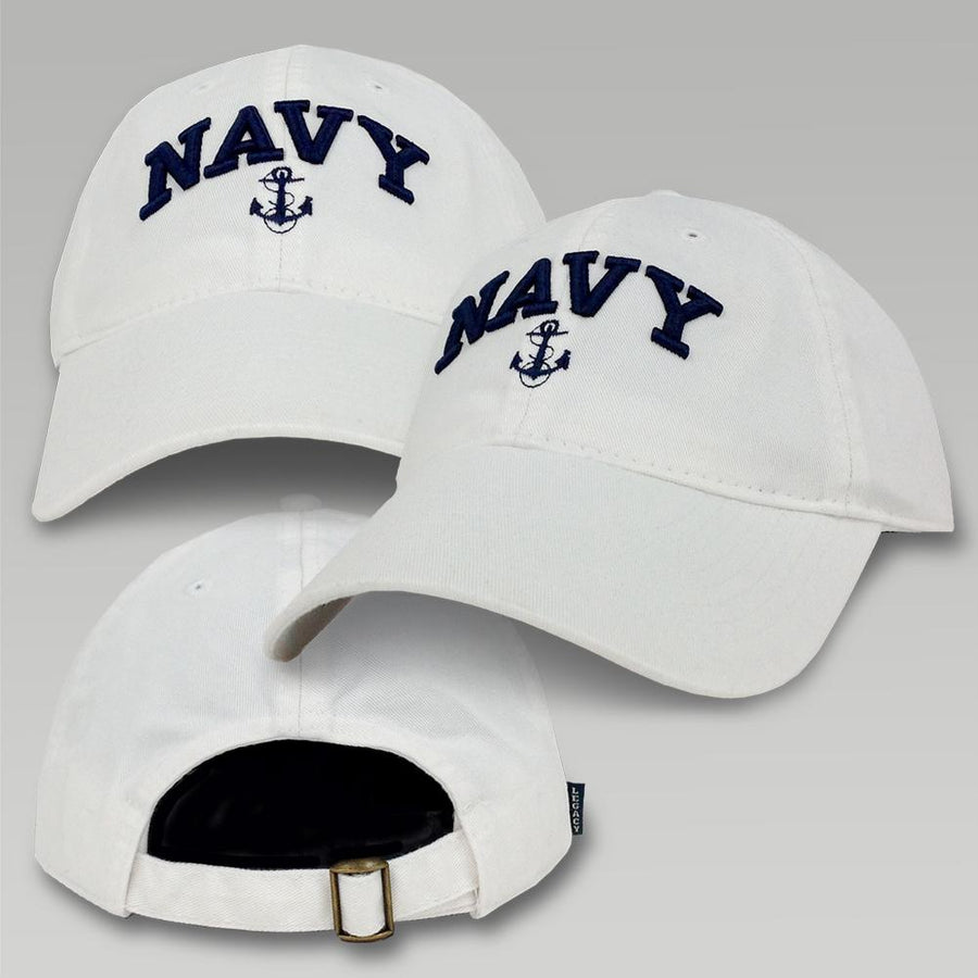 Navy Womens Anchor Hat (White)