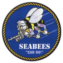 Load image into Gallery viewer, U.S. Navy Seabeees Round Mat - 44&quot;*