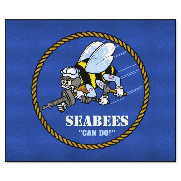 U.S. Navy - SEABEES Tailgater Mat 5' X 6'*