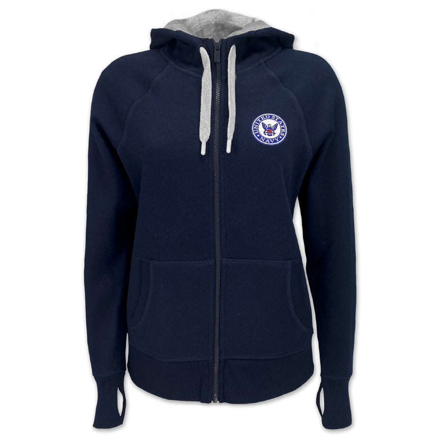 Navy Ladies Victory Full Zip Hood (Navy)