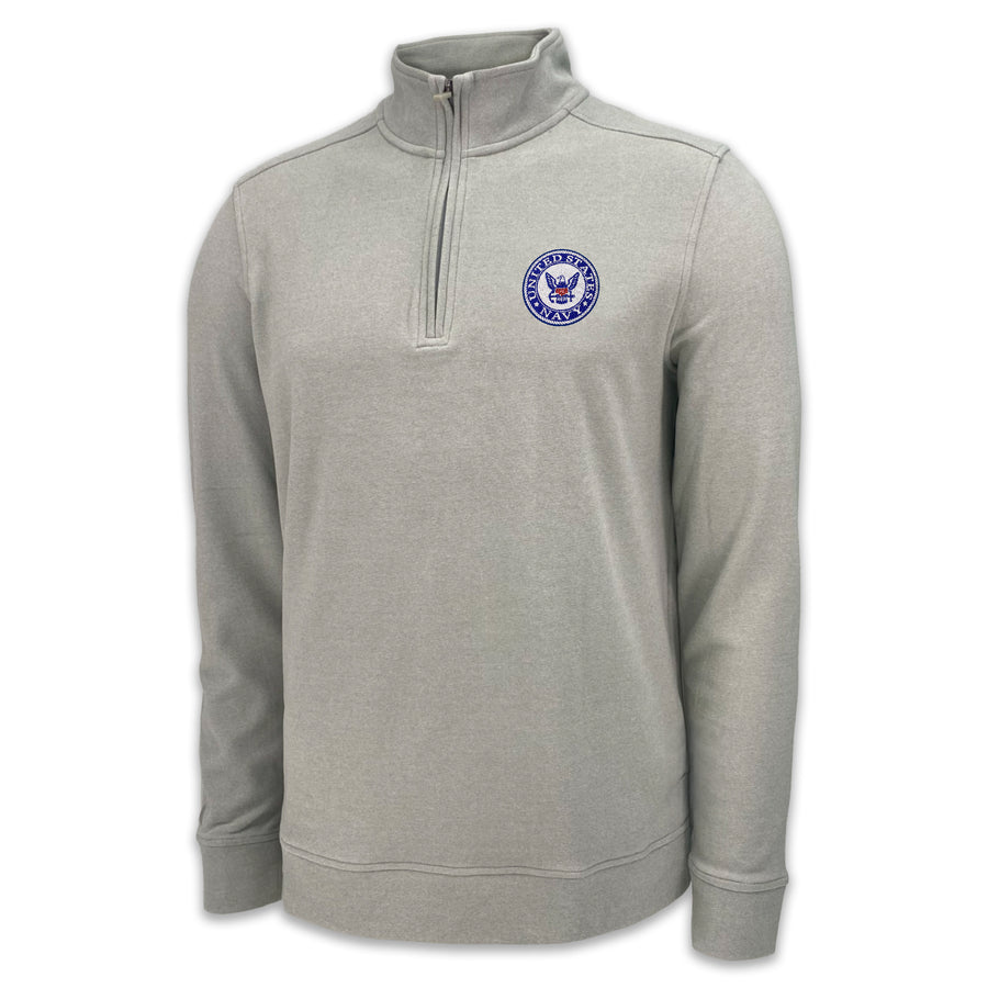 Navy Subtle 1/4 Zip Pullover (Grey)