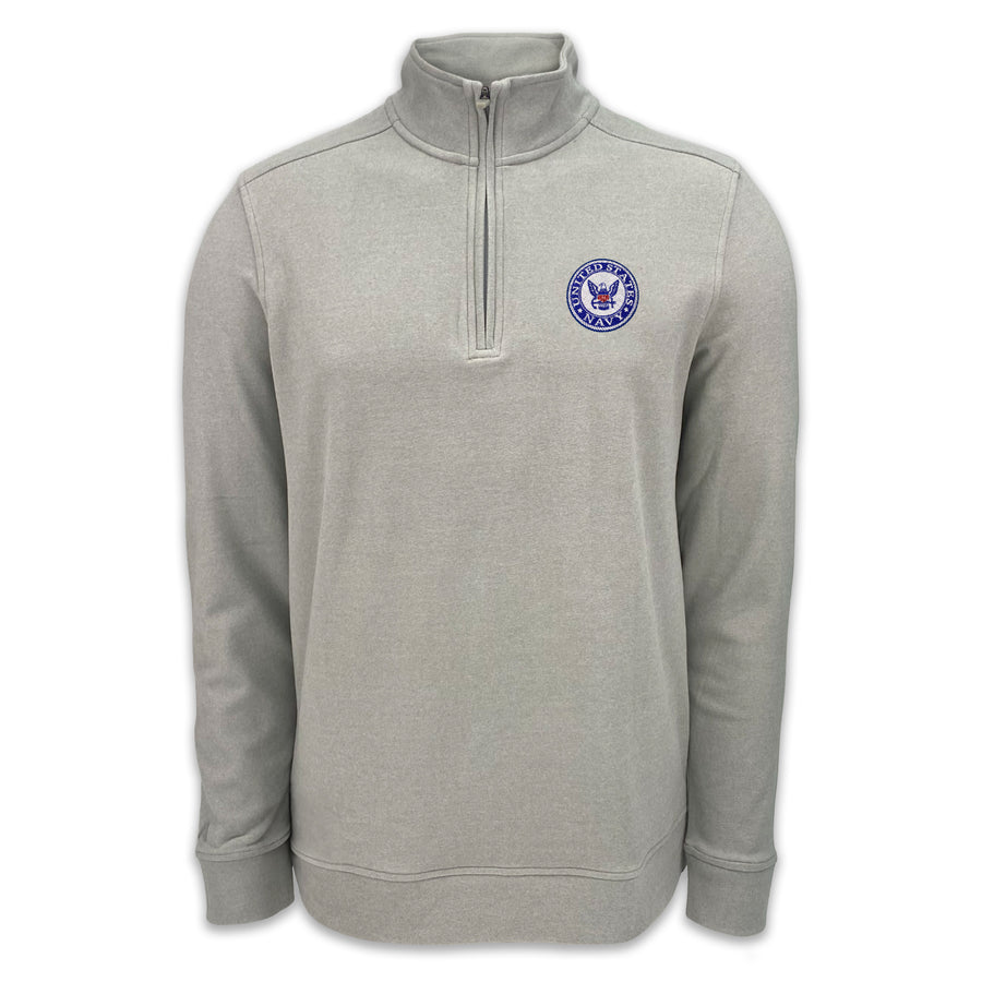 Navy Subtle 1/4 Zip Pullover (Grey)