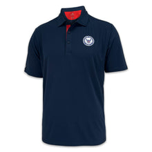 Load image into Gallery viewer, Navy Era Color Placket Polo (Navy/Red)