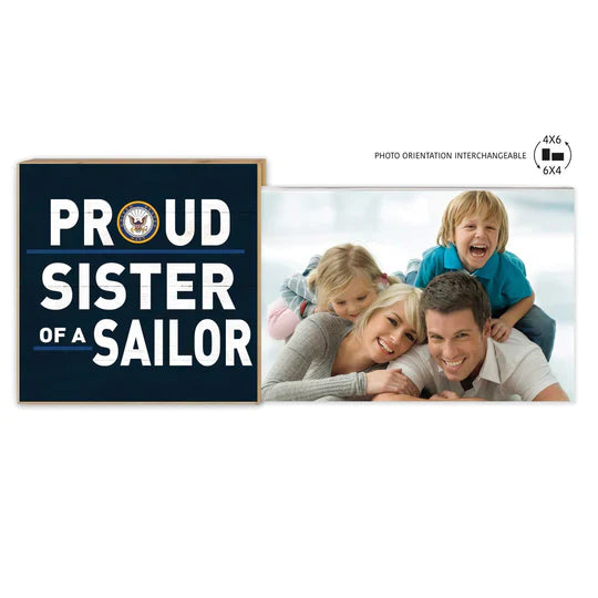 Navy Floating Picture Frame Military Proud Sister*