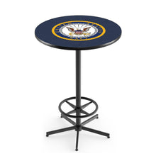 Load image into Gallery viewer, Navy Eagle Pub Table with Foot Rest*