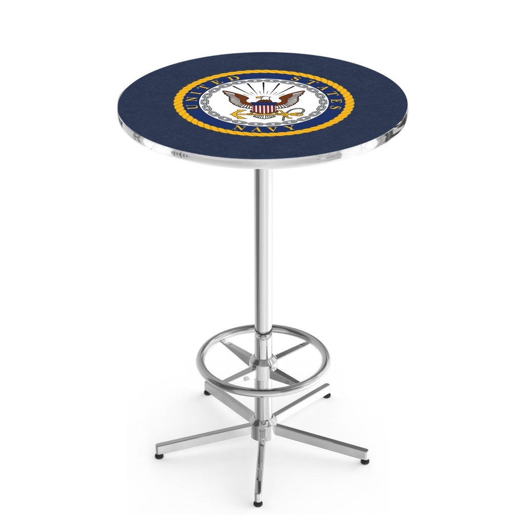 Navy Eagle Pub Table with Foot Rest*