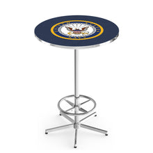 Load image into Gallery viewer, Navy Eagle Pub Table with Foot Rest*