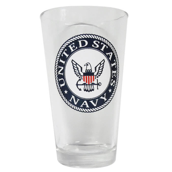 Navy Pint Glass