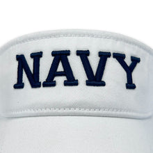 Load image into Gallery viewer, Navy Twill Visor (White)