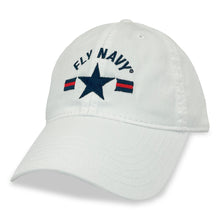 Load image into Gallery viewer, Navy Fly Navy Relaxed Twill Low Profile Hat (White)