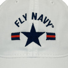 Load image into Gallery viewer, Navy Fly Navy Relaxed Twill Low Profile Hat (White)