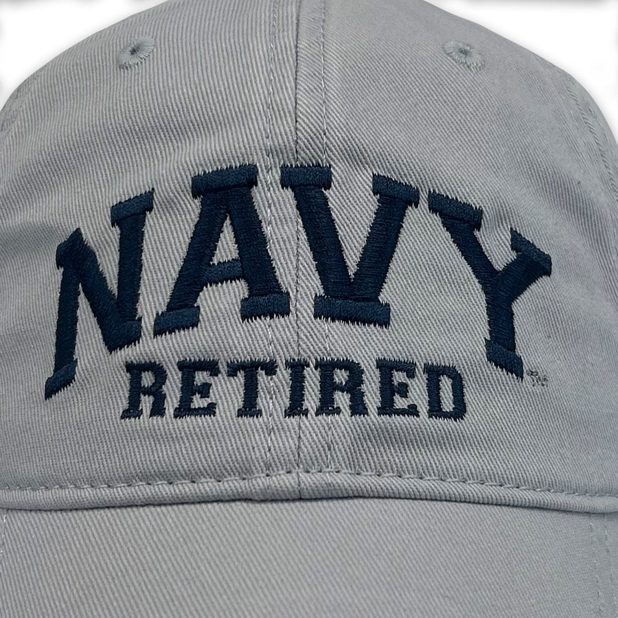 Navy Retired Relaxed Twill Hat (Silver)