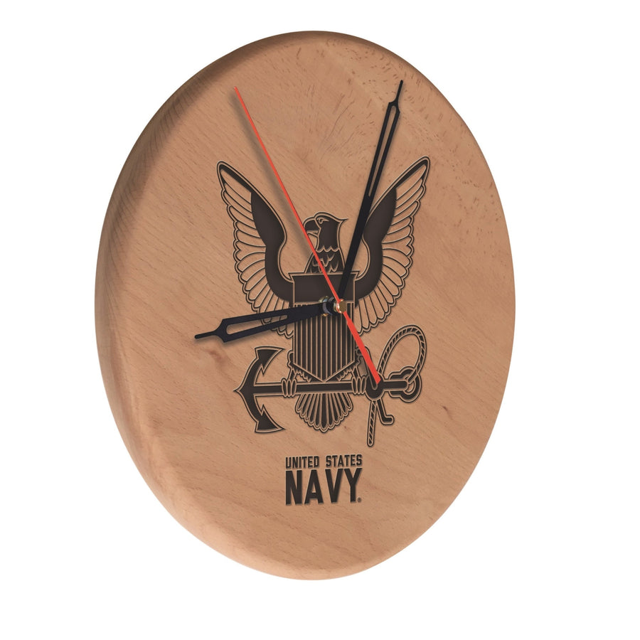 United States Navy 13" Solid Wood Engraved Clock*