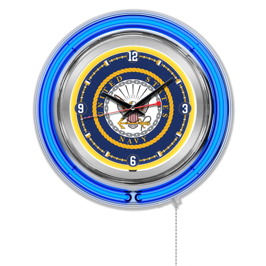 United States Navy 15" Double Neon Wall Clock*