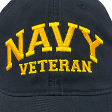 Load image into Gallery viewer, Navy Veteran Twill Hat (navy)