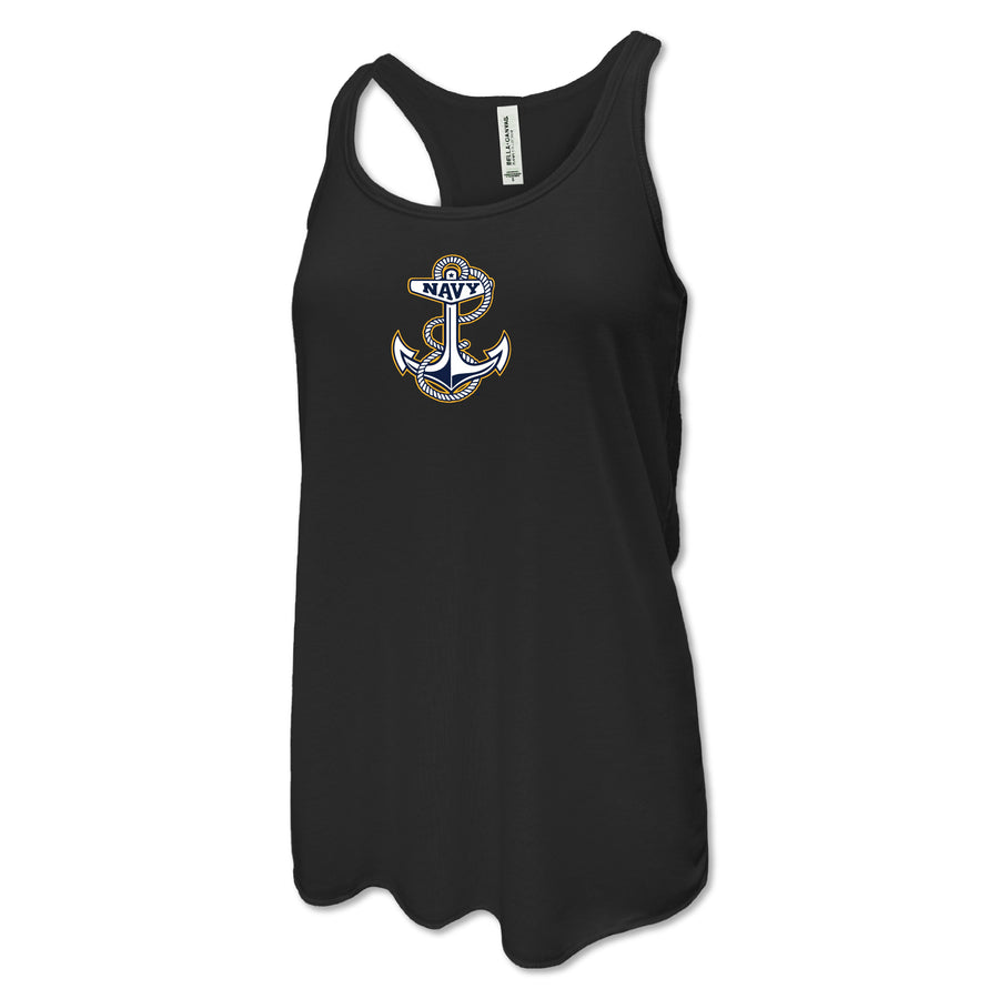 Navy Ladies Anchor Racerback