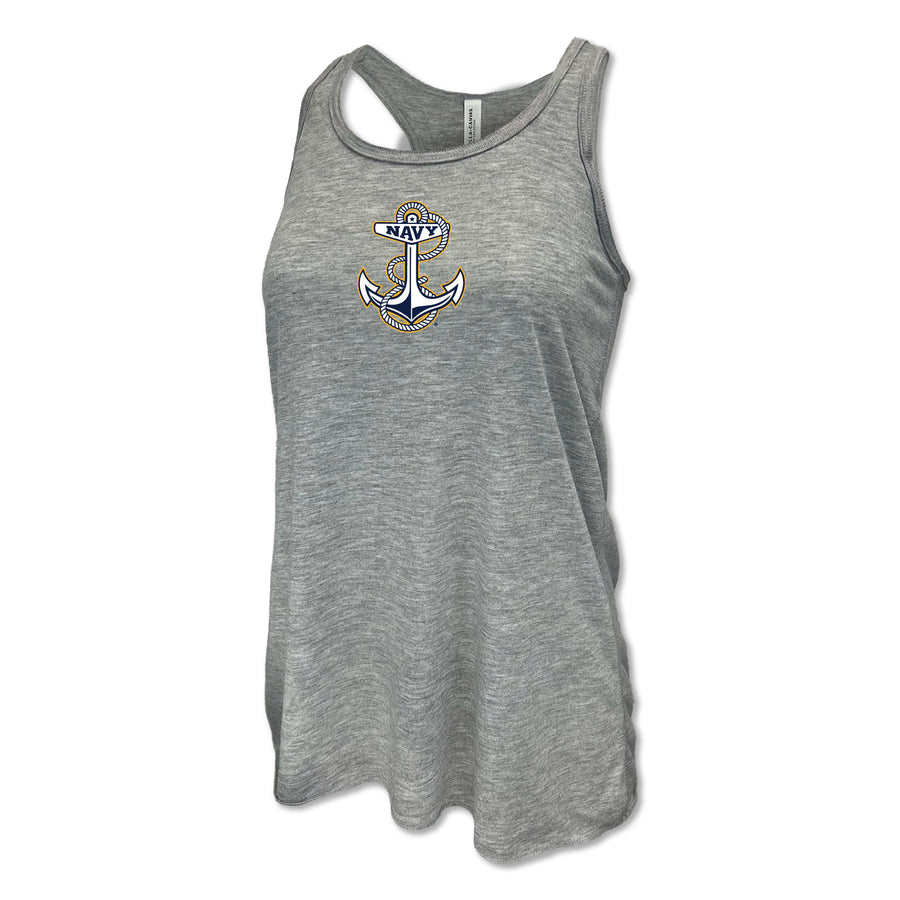 Navy Ladies Anchor Racerback