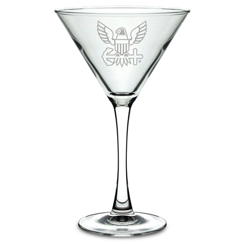 Navy Eagle 10oz Martini Glass*