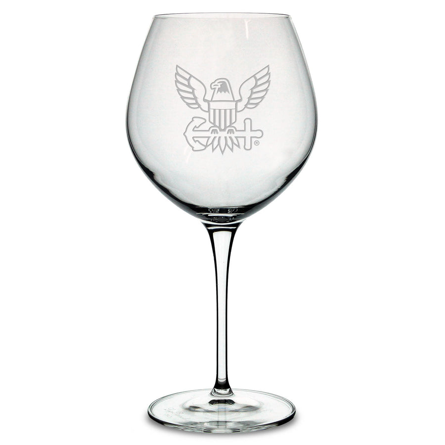 Navy Eagle Luigi Bormioli 22oz Robusto Wine Glass*