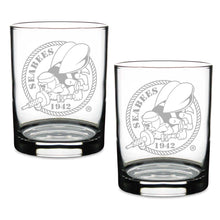 Load image into Gallery viewer, Seabees Set of 2 14oz Double Old Fashioned*