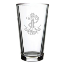 Load image into Gallery viewer, Navy Anchor 16oz Pint Glass*