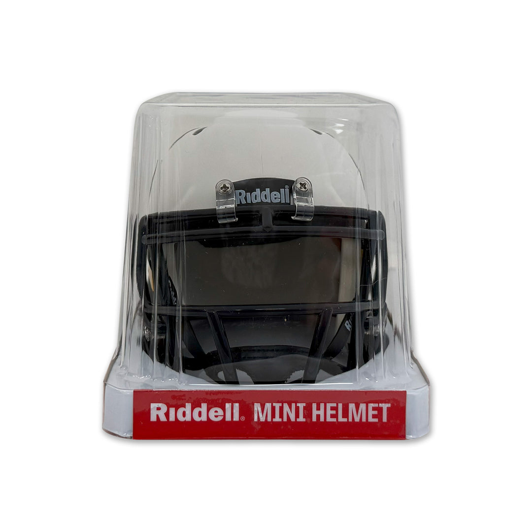 Navy Anchor Midshipmen Mini Speed Football Helmet (White)