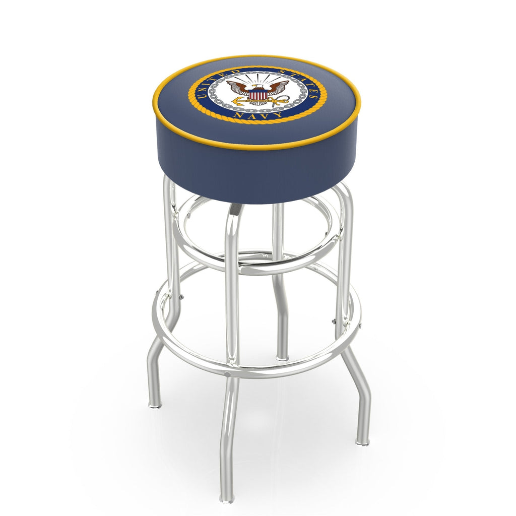 Navy Eagle Backless Stool (Chrome Finish)*