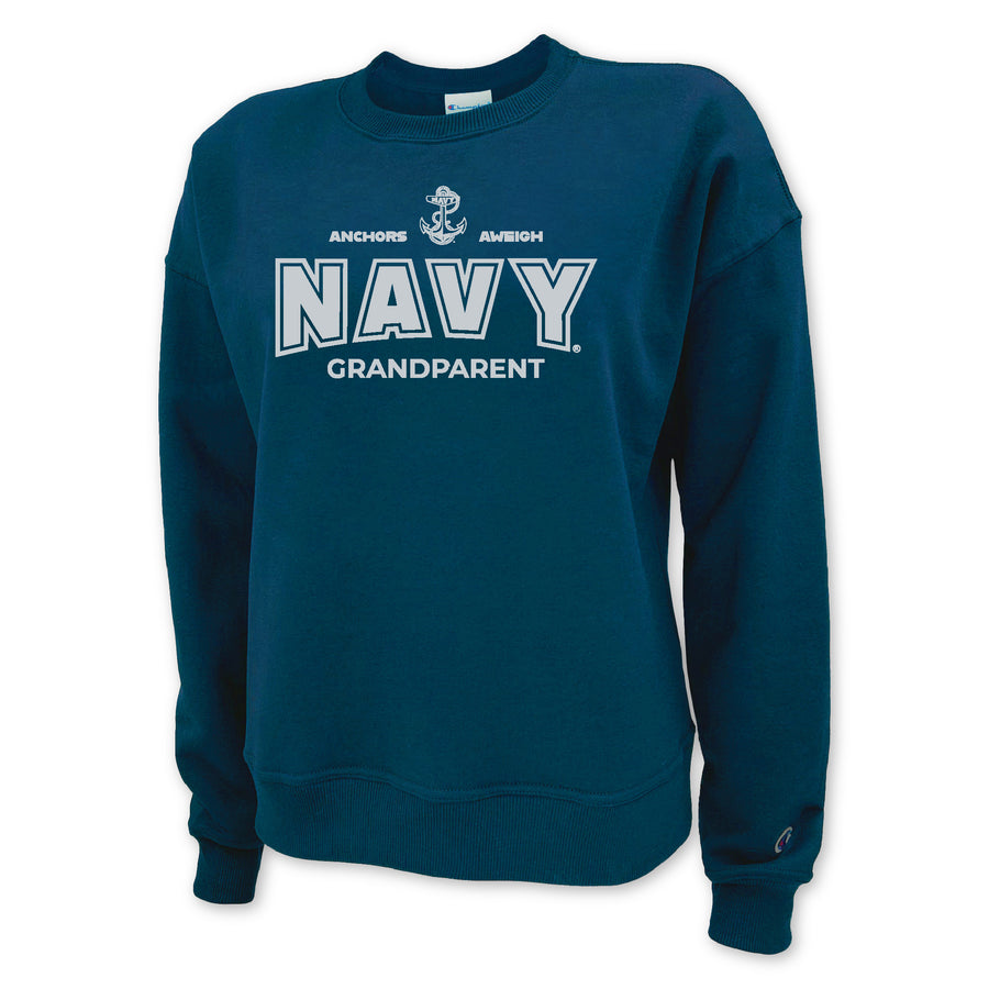 Navy Champion Grandparent Ladies Crewneck (Blue)