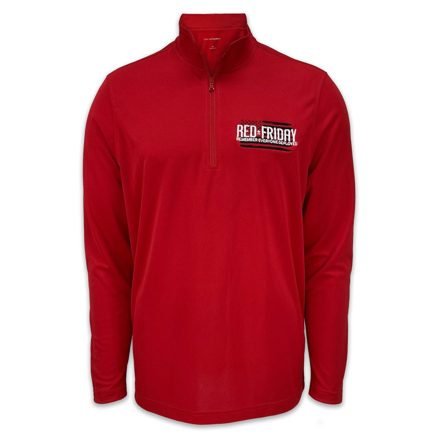 RED Friday Embroidered Performance 1/4 Zip (Red)