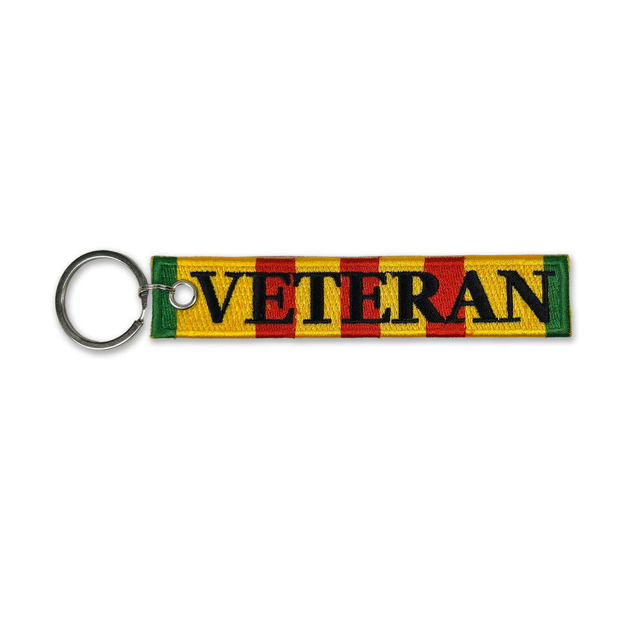 Vietnam Veteran Double Sided Embroidered Key Chain