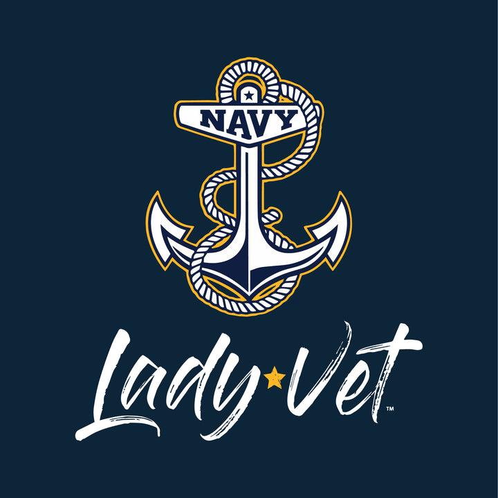 Navy Lady Vet Left Chest Logo Ladies T-Shirt