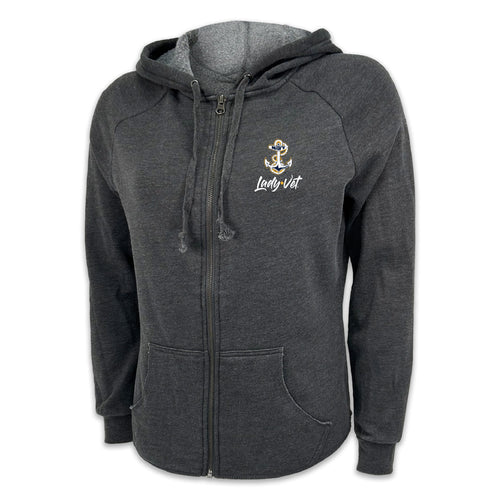 Navy Lady Vet Ladies Full Zip Hood (4 colors available)