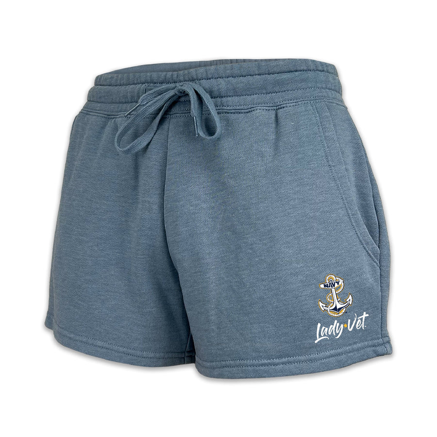 Navy Lady Vet Ladies Fleece Shorts (4 colors available)