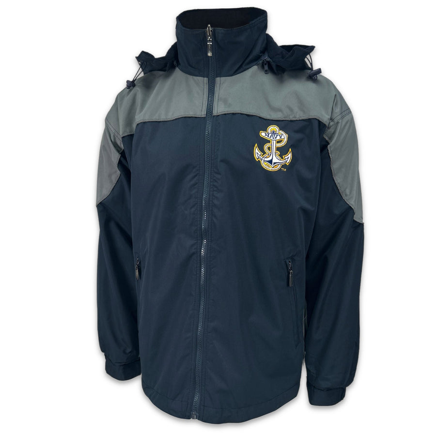 Navy Anchor 2 Tone Jacket (Navy/Grey)