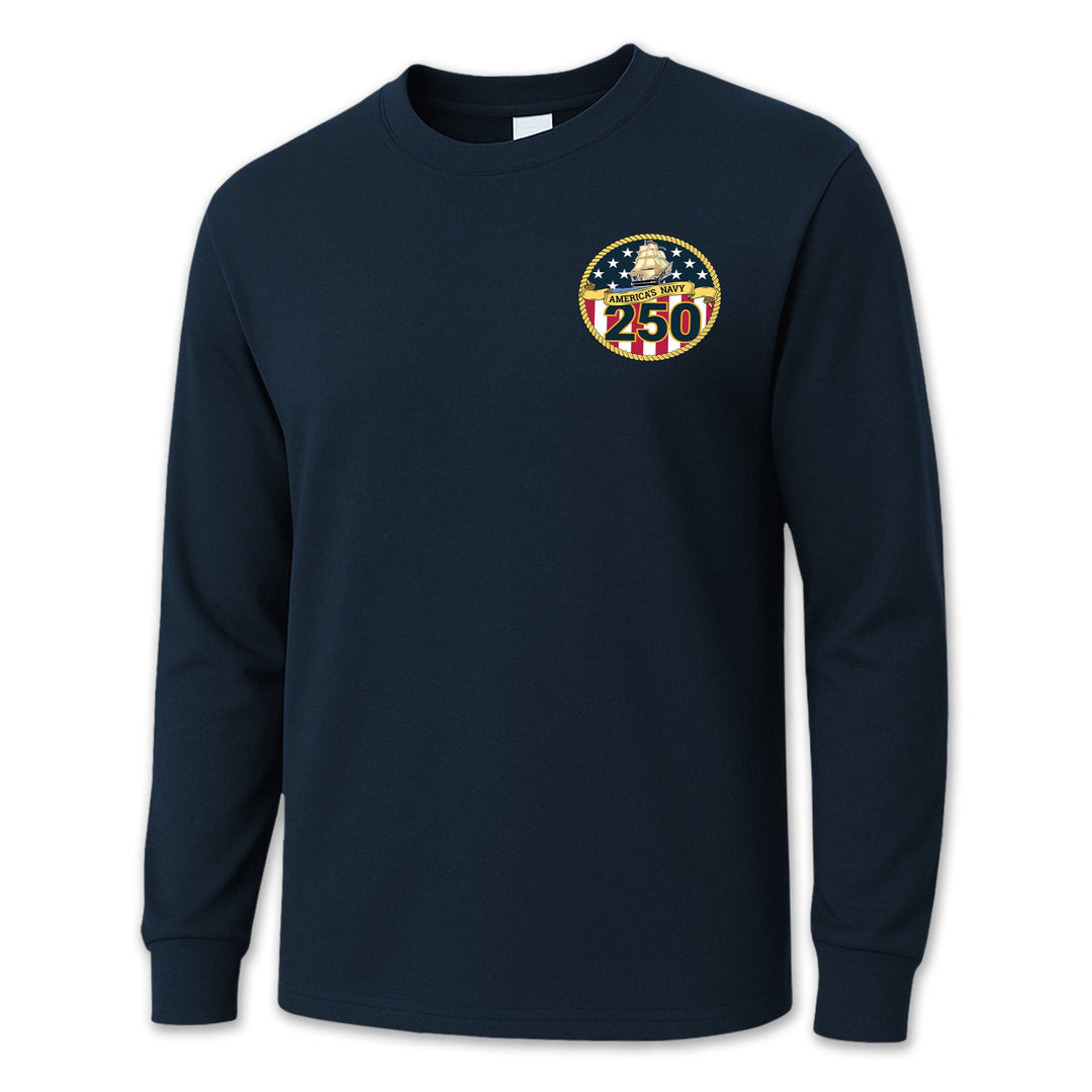 Navy 250th Anniversary Long Sleeve T-Shirt