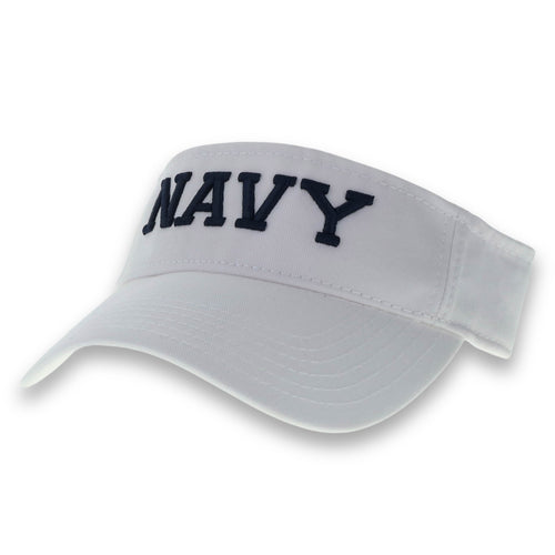 Navy Twill Visor (White)