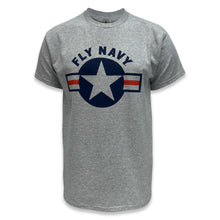 Load image into Gallery viewer, Navy Fly Navy T-Shirt (Grey)