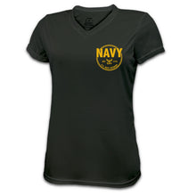 Load image into Gallery viewer, Navy Ladies Veteran Performance T-Shirt