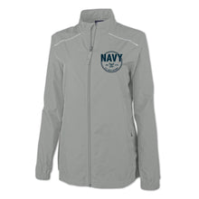 Load image into Gallery viewer, Navy Ladies Retired Pack-N-No Reflective Jacket