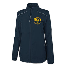 Load image into Gallery viewer, Navy Ladies Retired Pack-N-No Reflective Jacket