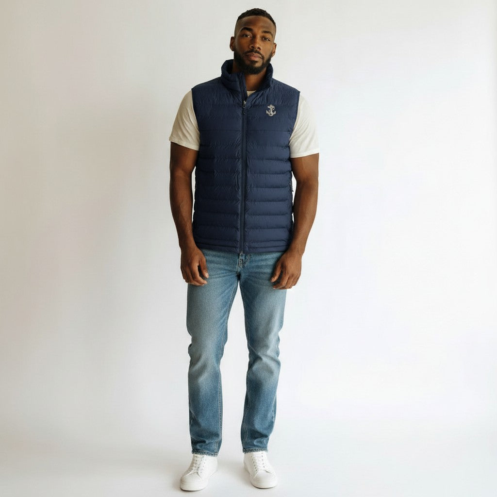 Navy Anchor Columbia Powder Lite Vest (Navy)*