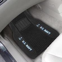 Load image into Gallery viewer, U.S. Navy 2-pc Deluxe Car Mat Set*