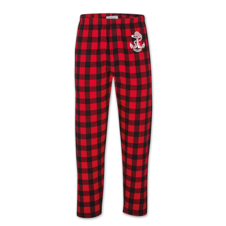 Navy Anchor Holiday Flannel Pants