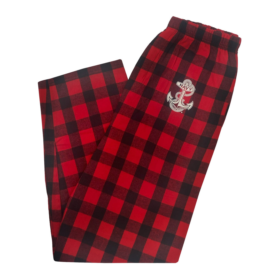 Navy Anchor Holiday Flannel Pants