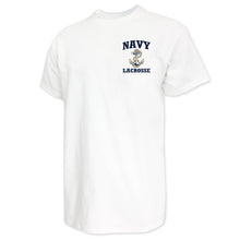 Load image into Gallery viewer, Navy Anchor Lacrosse T-Shirt