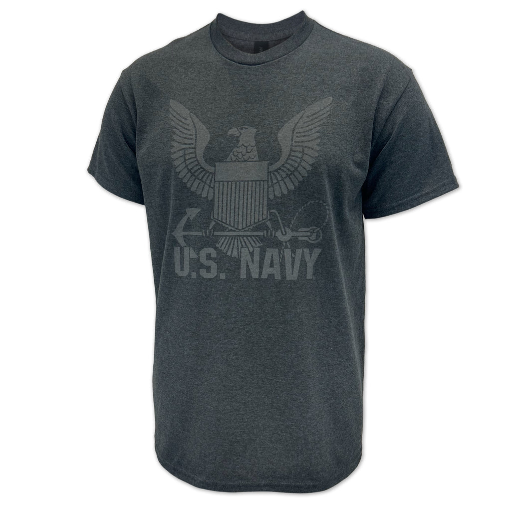 Navy Reflective Logo T-Shirt (Charcoal)