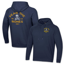 Load image into Gallery viewer, Navy Under Armour 2024 Rivalry Fear the Bones Fleece Hood (Navy)